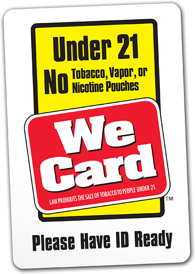 We Card Under 21 Decal